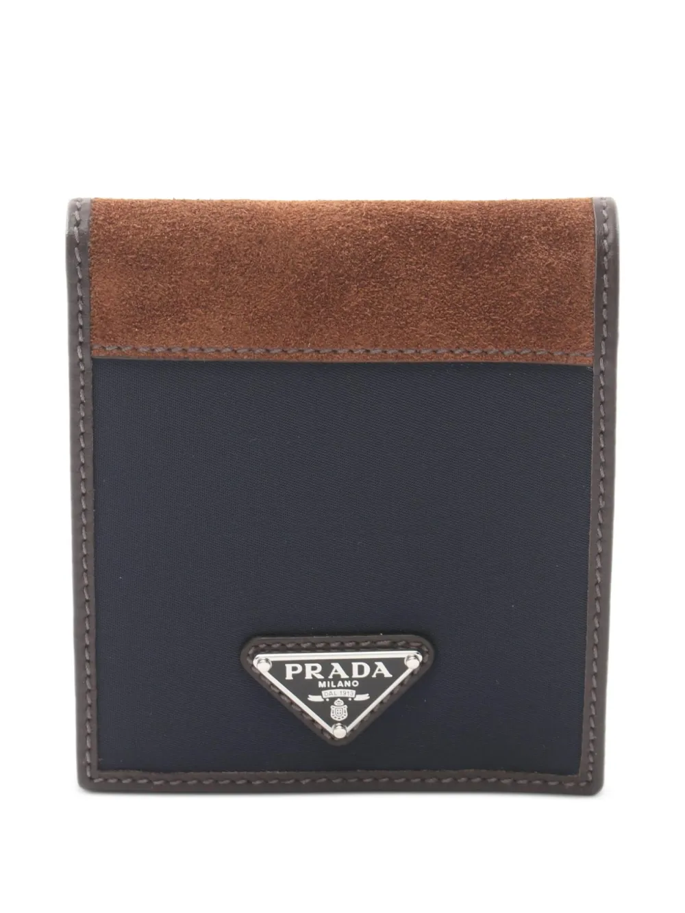 Prada Pre-Owned 2020s suede trim wallet | Blue | Image 1