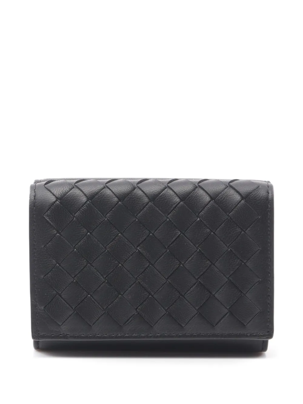 Bottega Veneta Pre-Owned 2020s Intrecciato tri-fold wallet | Black | Image 1