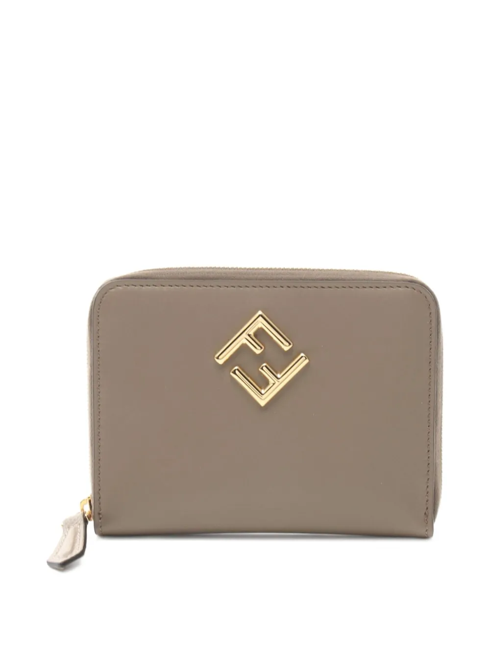 Fendi Pre-Owned 2020s FF Diamonds leather zip-around wallet | Brown | Image 1
