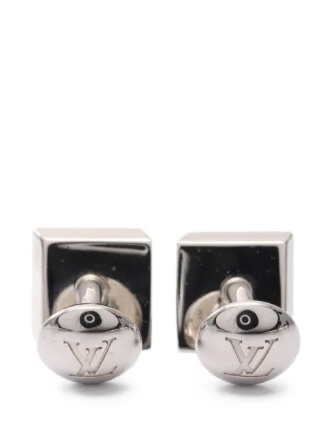Louis Vuitton Pre-Owned 2018 logo-engraved cufflinks