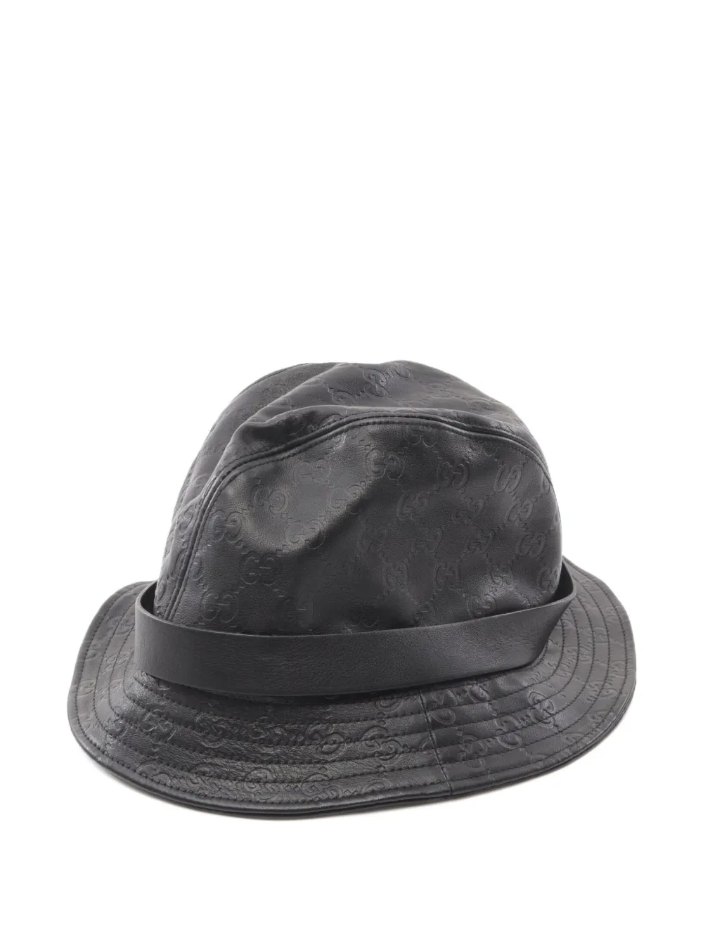 Gucci Pre-Owned 10s Guccissima leather bucket hat | Black | Image 1