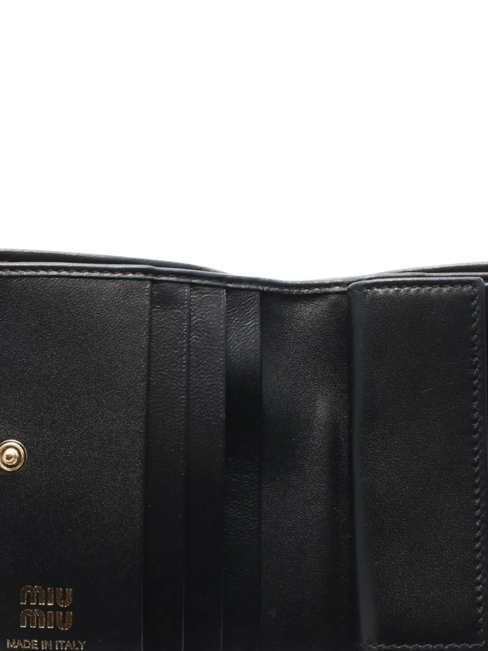 Pre-owned Miu Miu 2020s Matelasse Leather Wallet