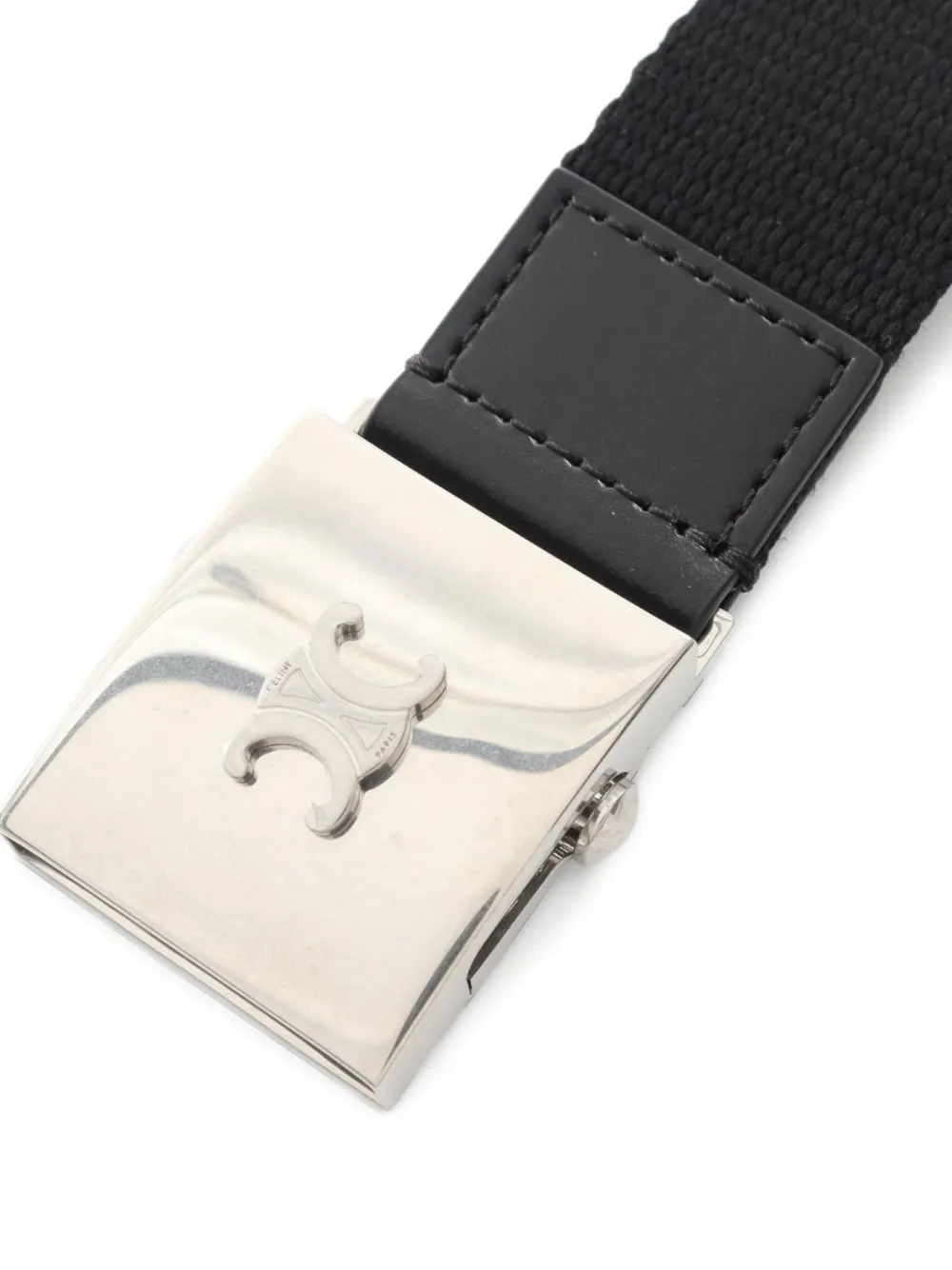 Céline Pre-Owned 2020s logo-buckle canvas belt | Image 2
