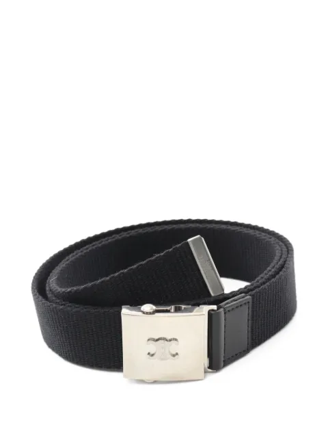Céline Pre-Owned 2020s logo-buckle canvas belt