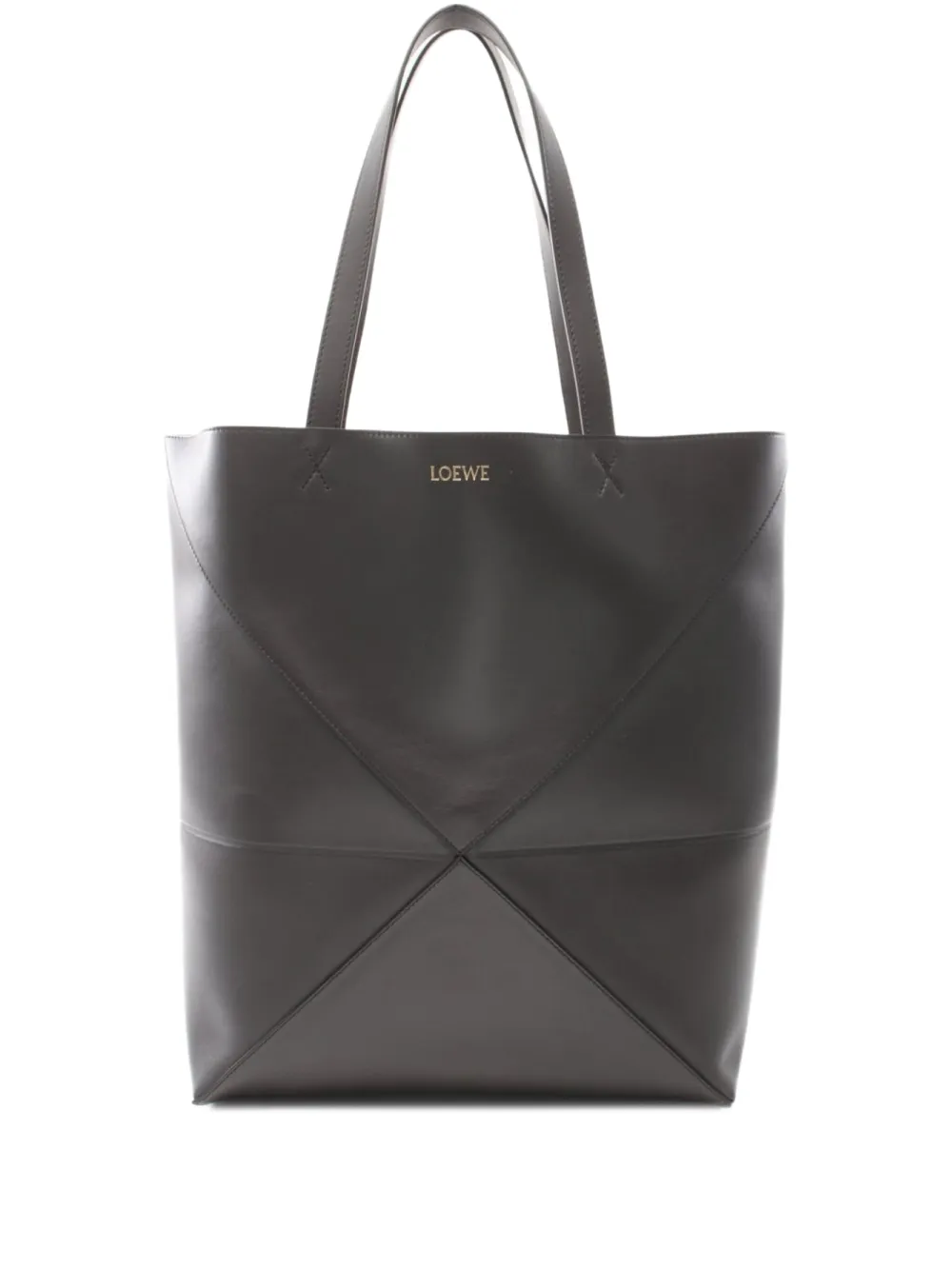 Loewe Pre-Owned 2020s Puzzle Fold leather tote bag | Grey | Image 1