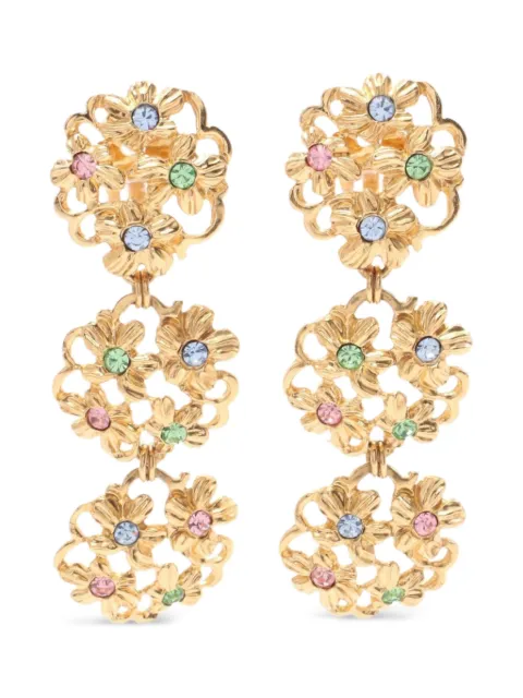 Saint Laurent Pre-Owned 2000s floral earrings