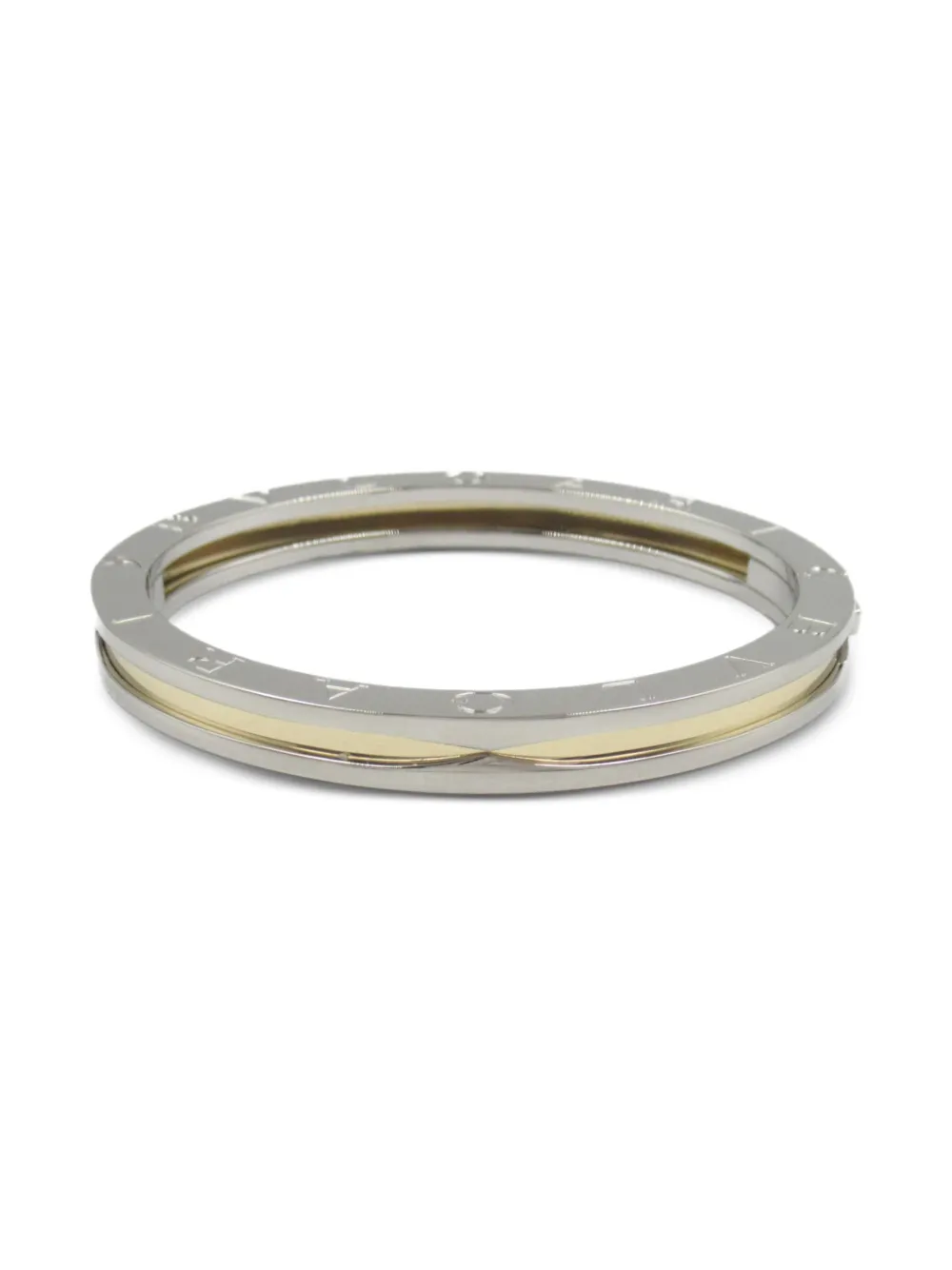 Bvlgari Pre-Owned 2010s ビー ゼロワン ブレスレット 18Kイエローゴールド - シルバートーン Bvlgari Pre-Owned 2010s ビー ゼロワン ブレスレット 18Kイエローゴールド - シルバートーン
