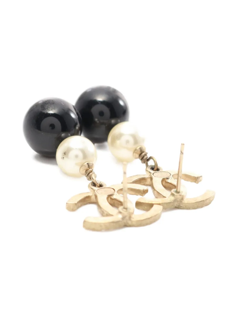 Pre-owned Chanel 1986-1988 Coco Mark Earrings In Gold