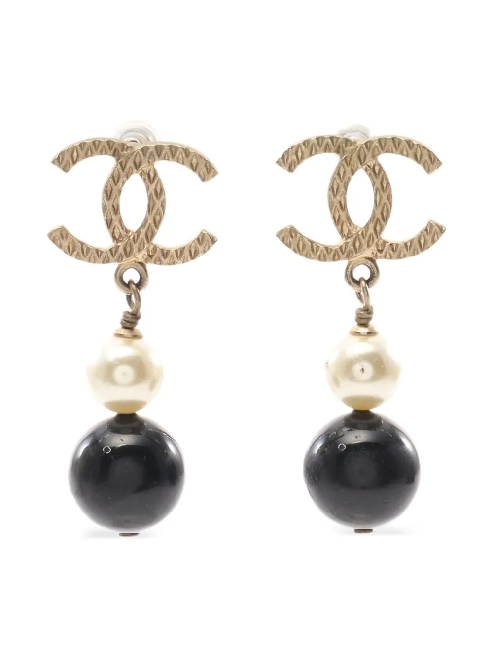 CHANEL Pre-Owned 1986-1988 ココマーク イヤリング - ゴールドトーン CHANEL Pre-Owned 1986-1988 ココマーク イヤリング - ゴールドトーン