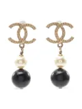 CHANEL Pre-Owned 1986-1988 Coco Mark earrings - Gold