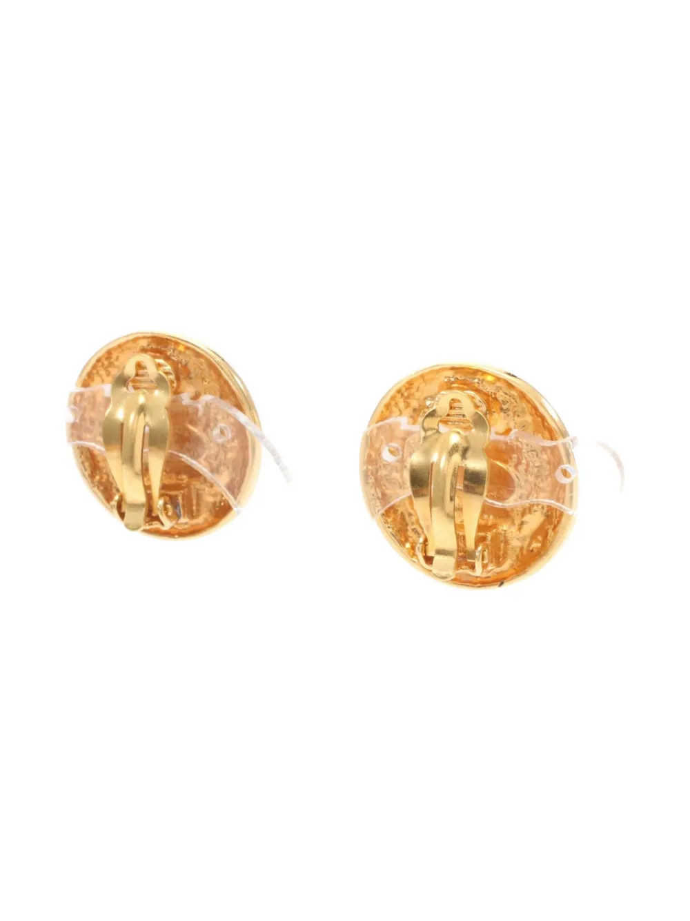 CHANEL Pre-Owned 1986-1988 Tiger Eye clip-on earrings | Image 2