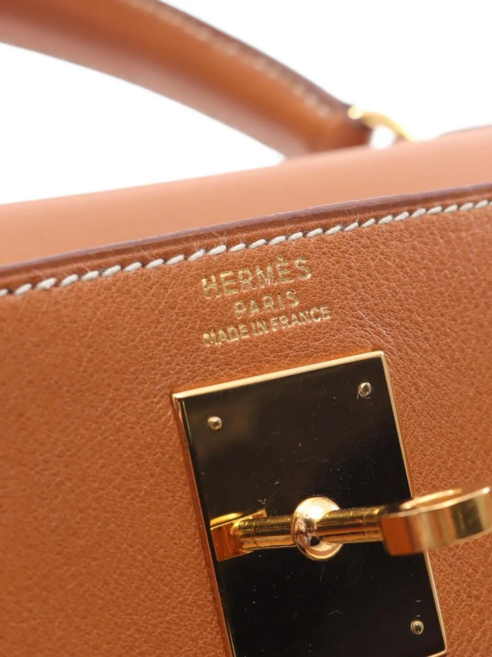 Pre-owned Hermes 1994 Kelly 32 Two-way Handbag In Brown