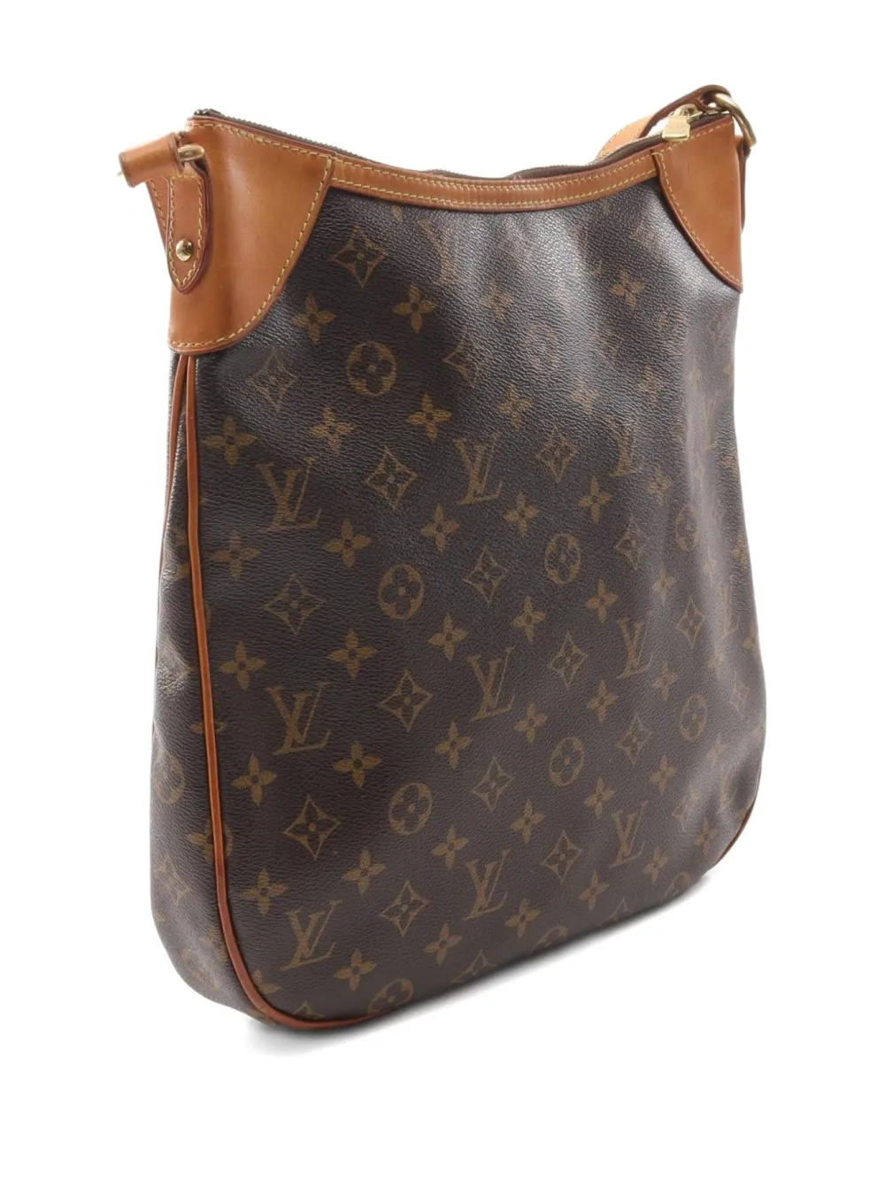 Pre-owned Louis Vuitton 2008 Odeon Mm Shoulder Bag In Brown