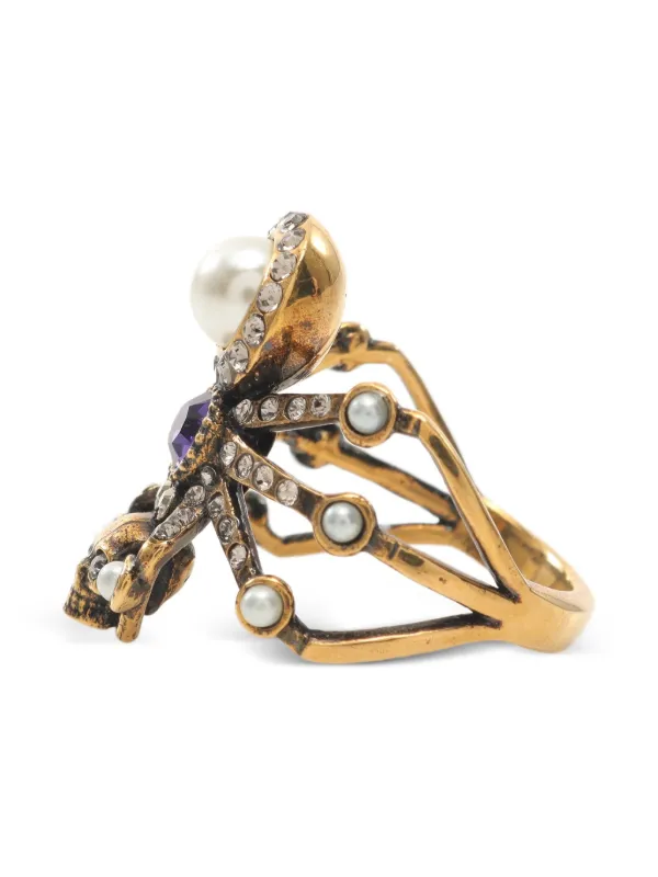 マークン Alexander McQueen Twin Skull Double Ring | Gold | FARFETCH