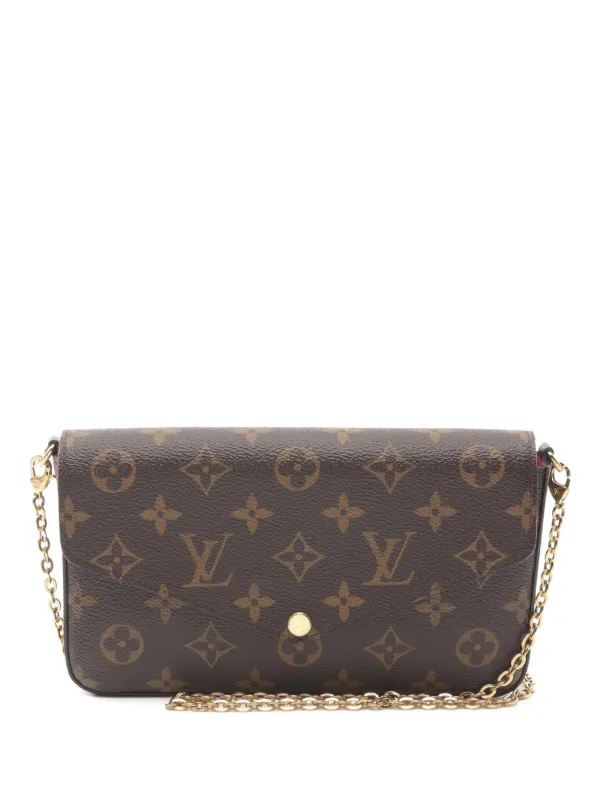 Louis Vuitton Pre-Owned 2021 Pochette Felicie Clutch Bag Brown