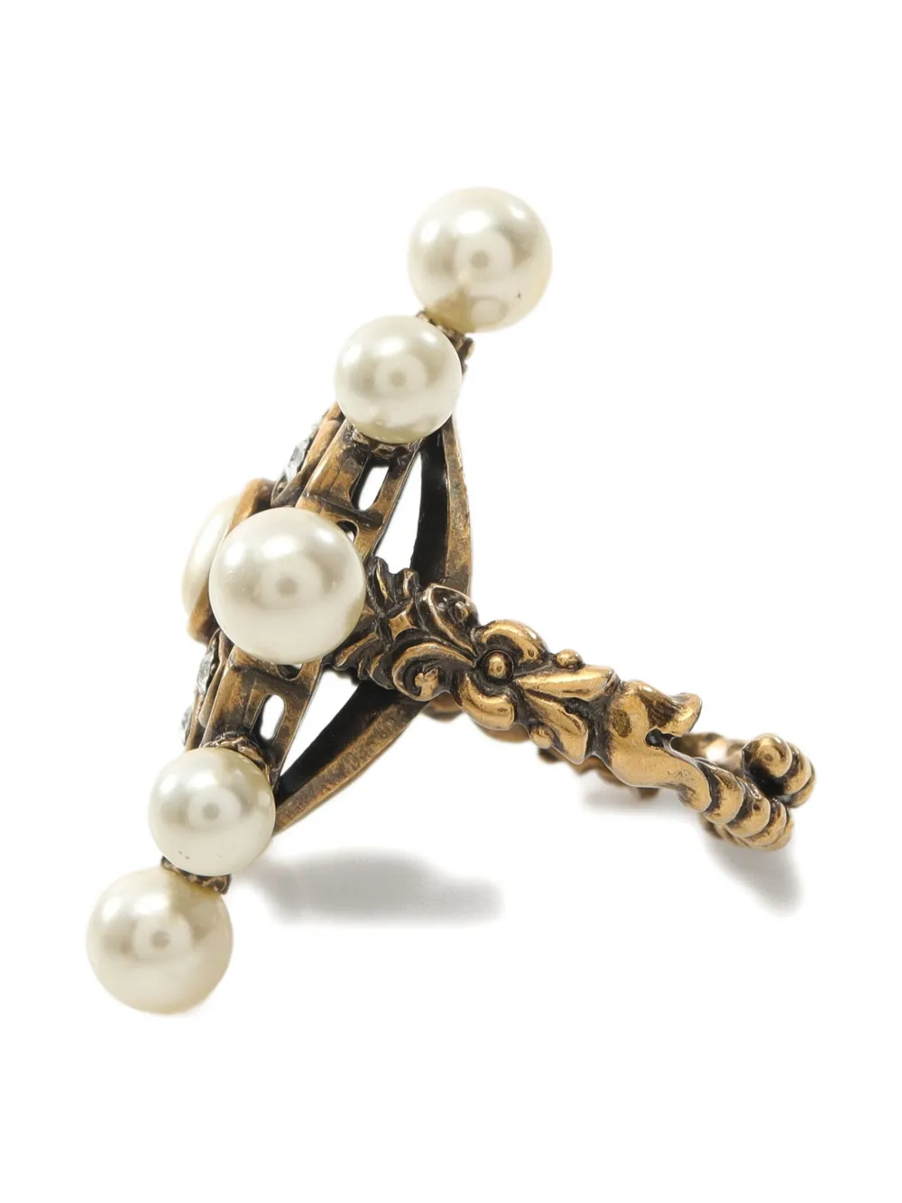 Pre-owned Gucci 2010s Rhinestone-embellished Ring