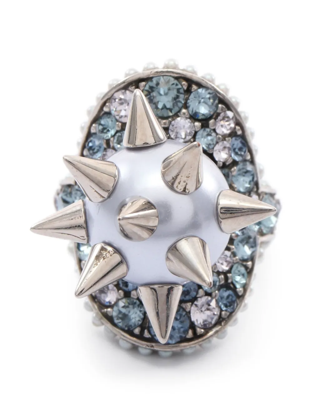 Gucci Pre-Owned 2010s spike studs ring - シルバートーン Gucci Pre-Owned 2010s spike studs ring - シルバートーン