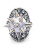 Gucci Pre-Owned 2010s spike studs ring - Silver