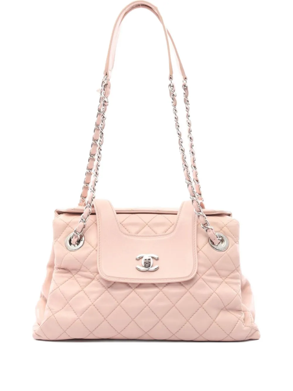 CHANEL Pre-Owned 2014-2015 quilted lambskin shoulder bag | Pink | Image 1