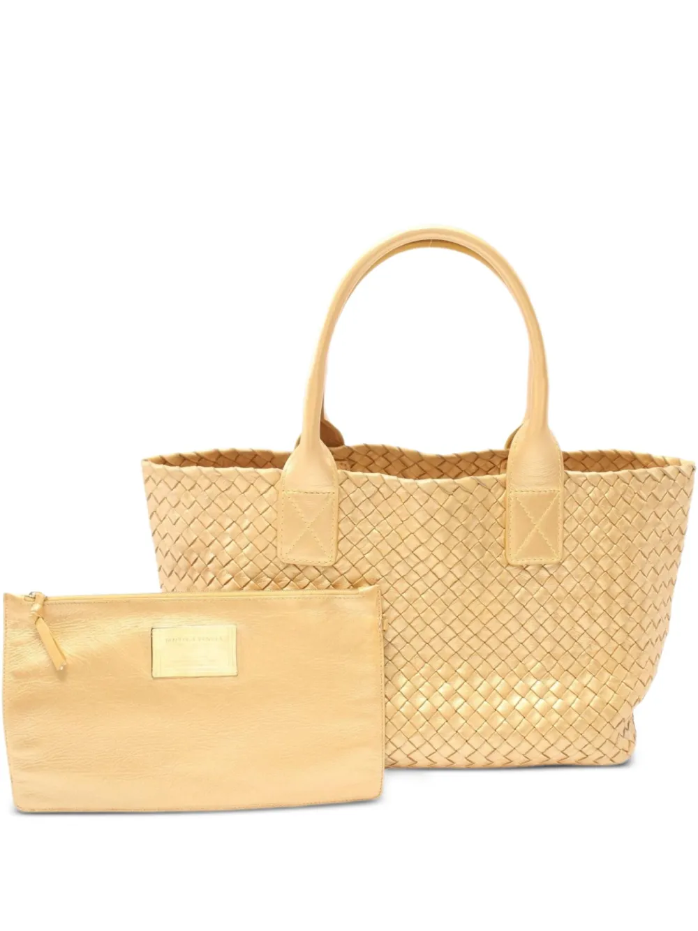 2000s Hippopotamus PM woven leather tote bag