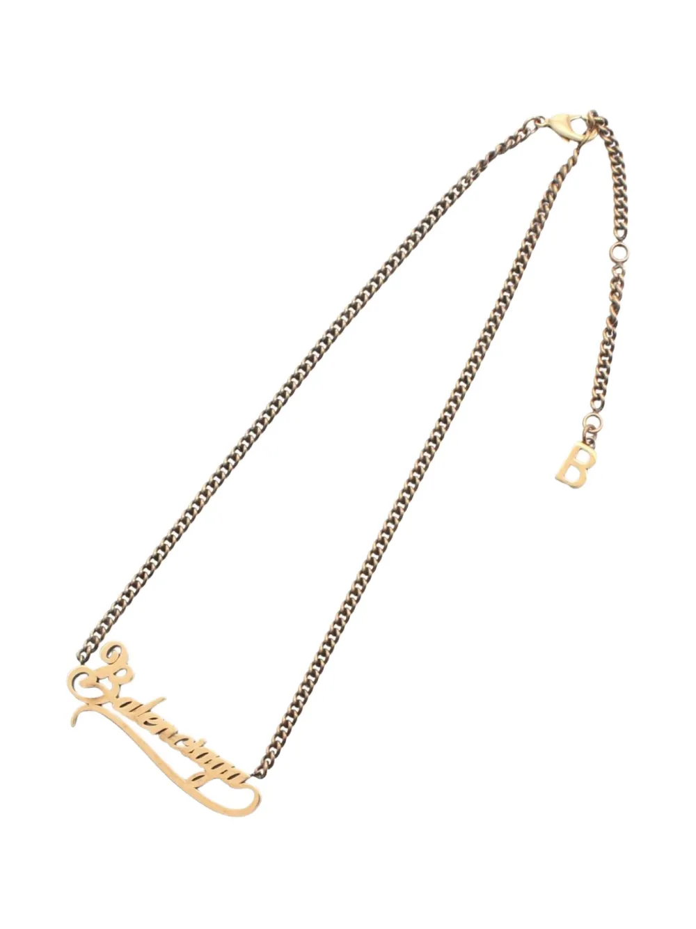 Balenciaga Pre-Owned 2010s logo-plate necklace | Gold | Image 1