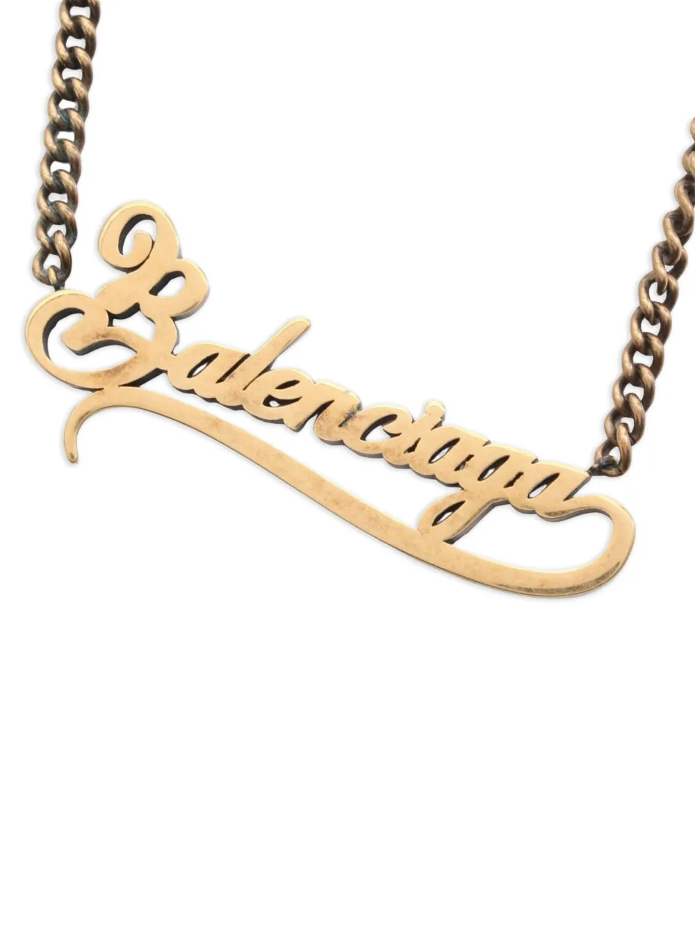Balenciaga Pre-Owned 2010s logo-plate necklace | Image 2