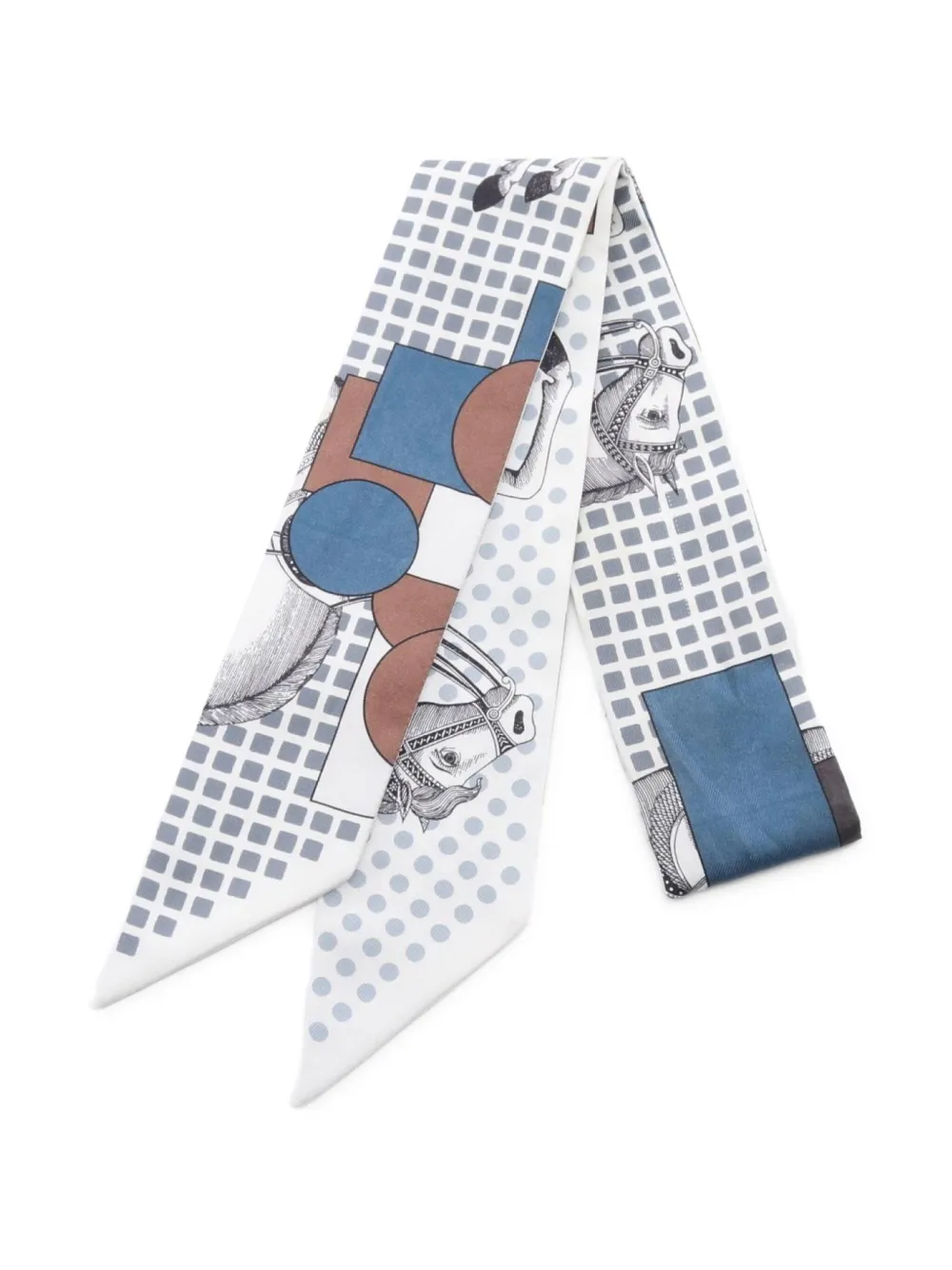 Hermès Pre-Owned fular Twilly Cavalier En Formes 2000 | blanco | Image 1