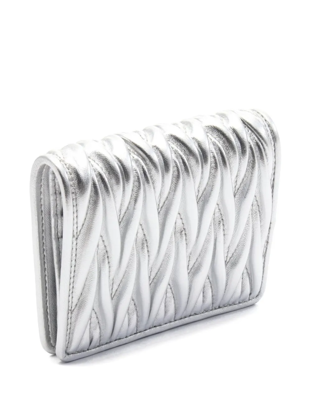 Miu Miu Pre-Owned 2020s matelassé bi-fold wallet | Pre-Owned | Image 2