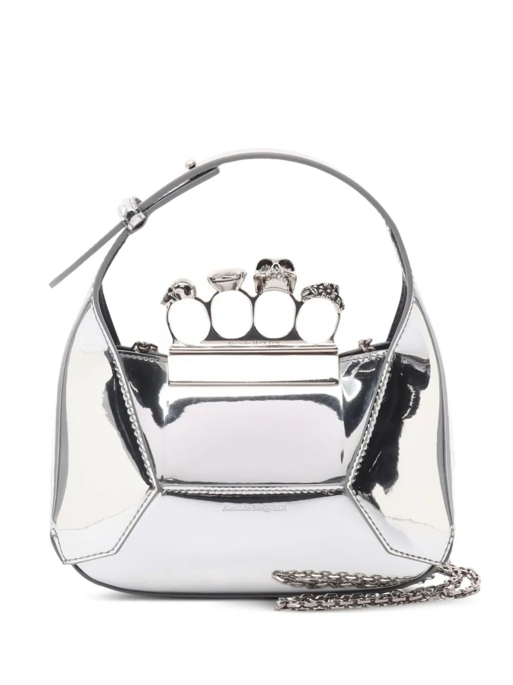 Alexander McQueen Pre-Owned 2010s knuckle-duster metallic leather Alexander McQueen Pre-Owned 2010s knuckle-duster metallic leather