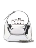 Alexander McQueen Pre-Owned 2010s knuckle-duster metallic leather handbag - Grey