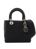 Christian Dior Pre-Owned 2010s mini Lady D-Lite quilted embroidered handbag - Black