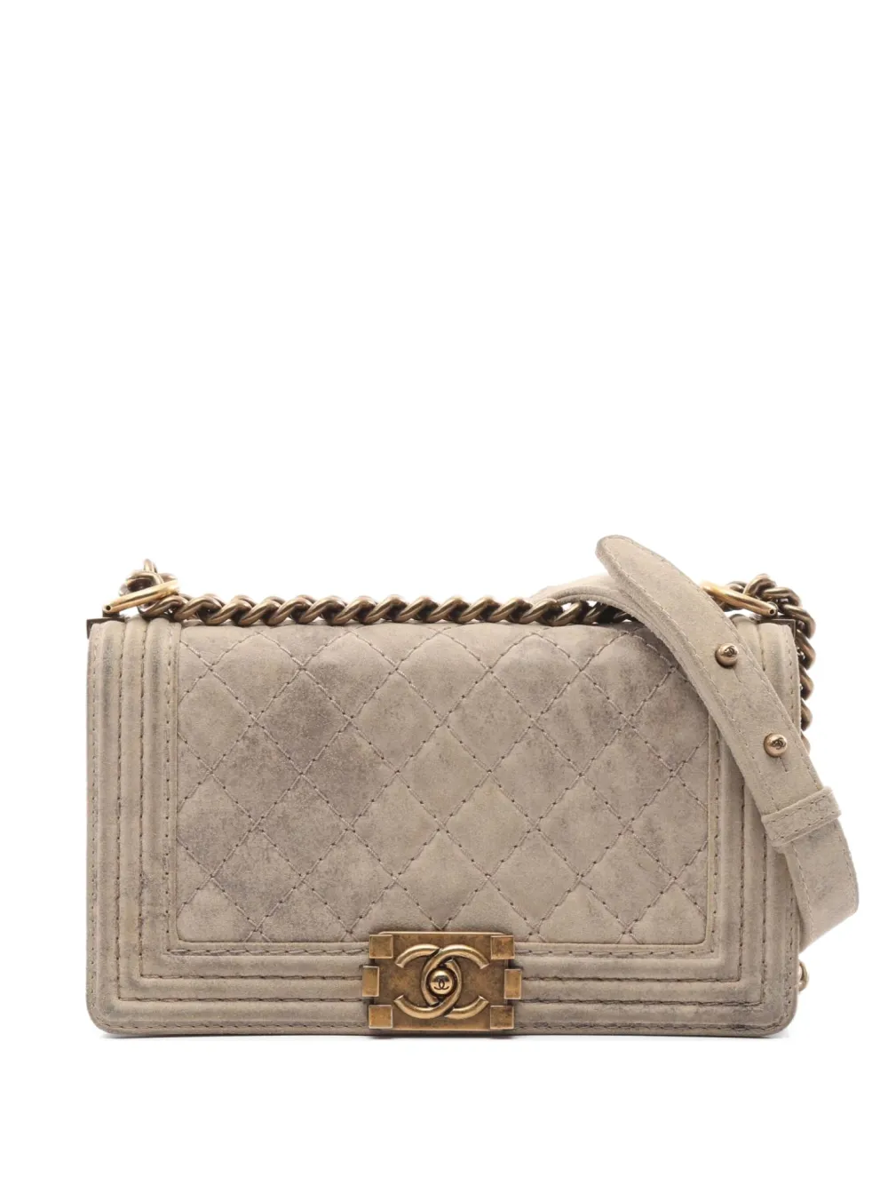 CHANEL Pre-Owned 2013-2014 Boy Chanel shoulder bag - ニュートラル CHANEL Pre-Owned 2013-2014 Boy Chanel shoulder bag - ニュートラル