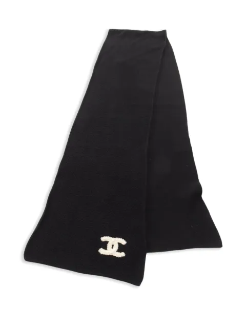 CHANEL Pre-Owned 1986-1988 CC knitted scarf