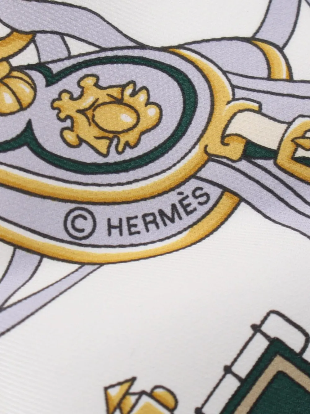 Pre-owned Hermes 2020s Palonniers Silk Scarf