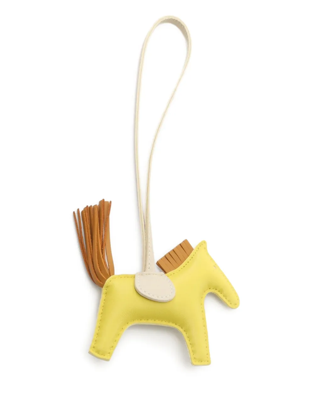 Hermès Pre-Owned 2023 Rodeo PM leather bag charm - イエロー Hermès Pre-Owned 2023 Rodeo PM leather bag charm - イエロー