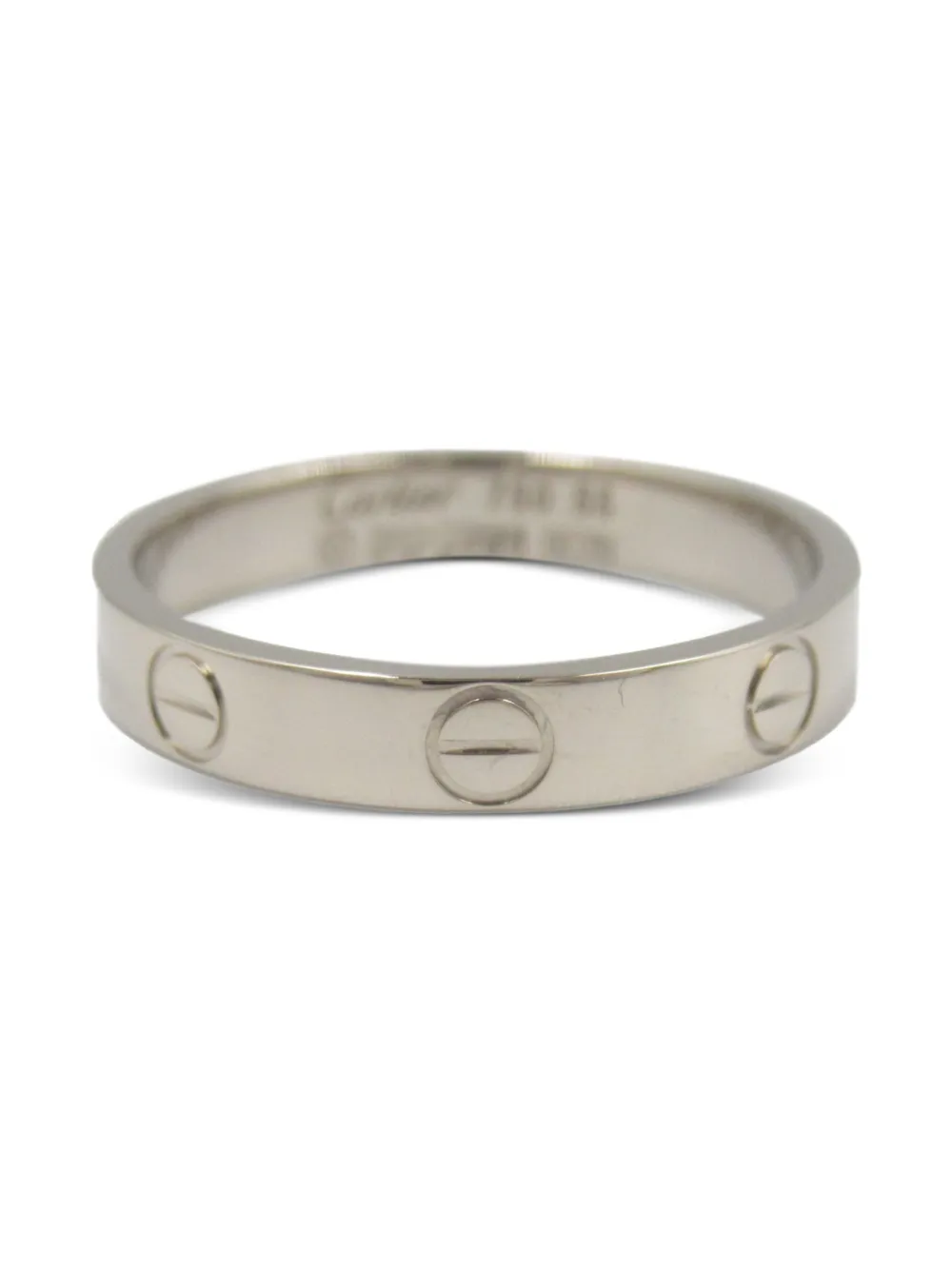 Pre-owned Cartier 2010s 18k White Gold Love Ring In Silver