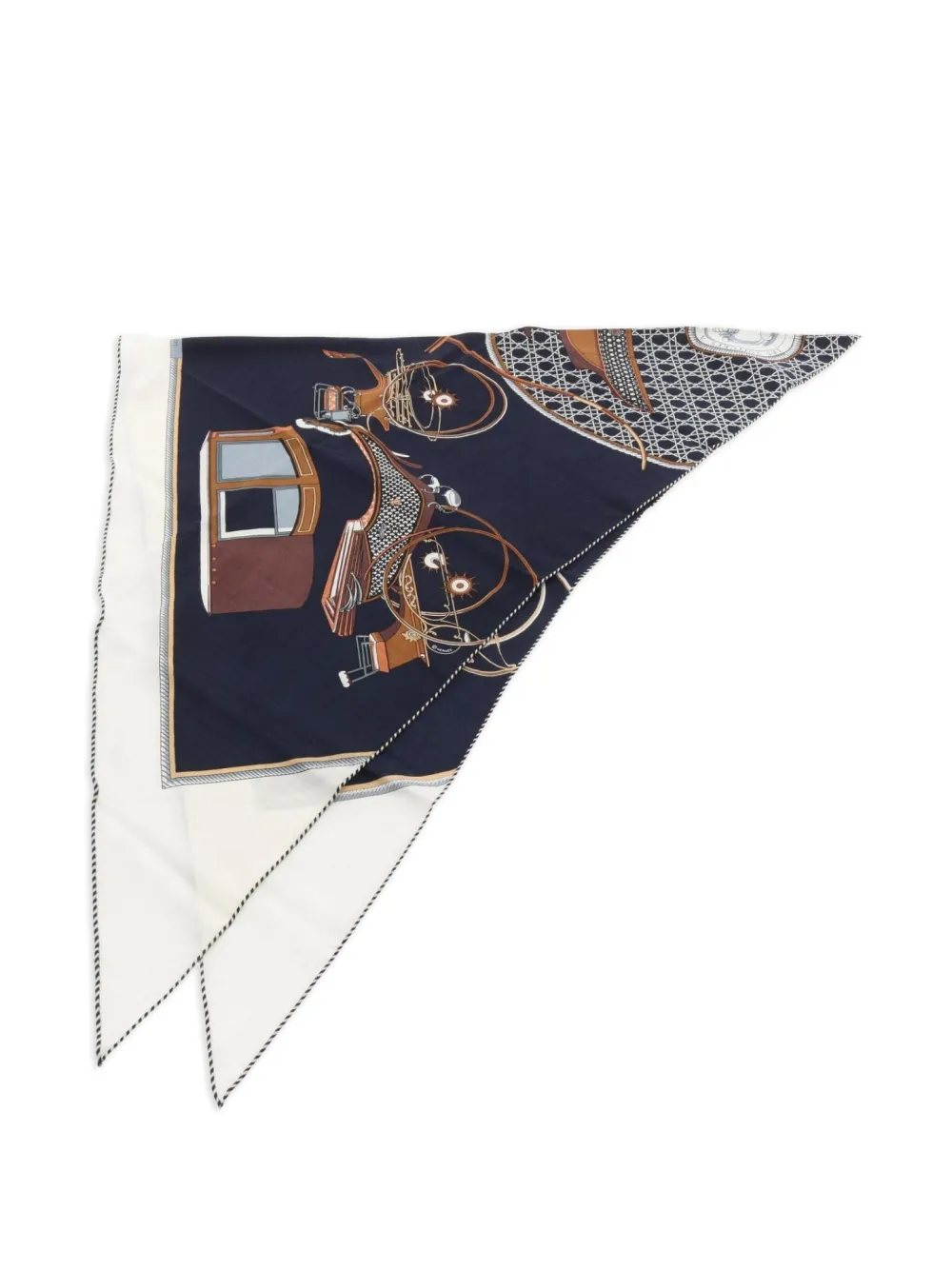 Hermès Pre-Owned écharpe Les Voitures (années 2020) | bleu | Image 1