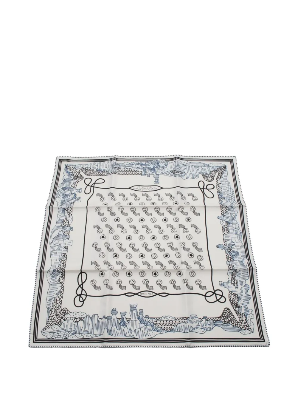 Hermès Pre-Owned 20s Les Canyons Etoiles 55 silk scarf | Neutrals | Image 1