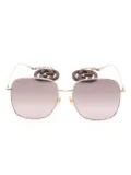 Gucci Pre-Owned 2010s square-frame sunglasses - Gold