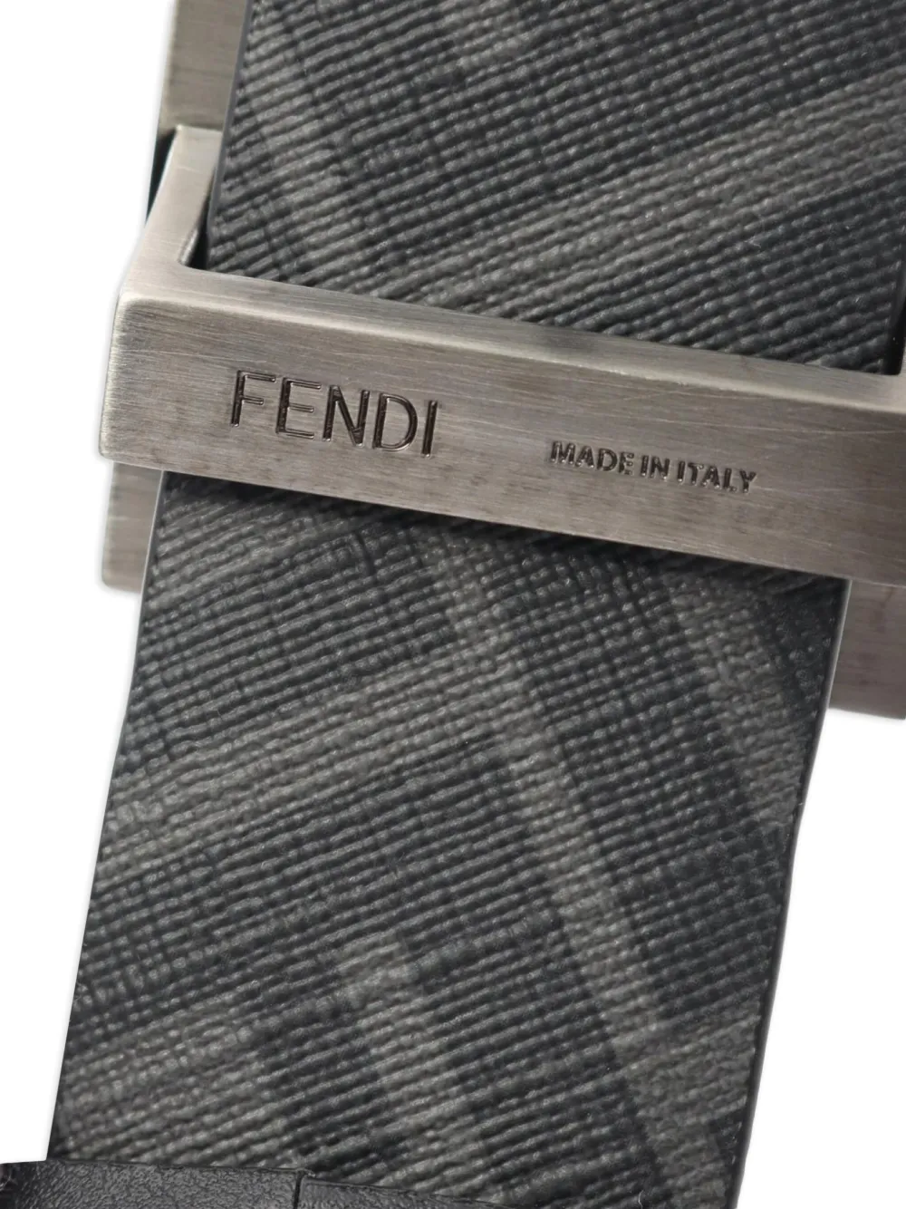 Fendi Pre-Owned 2020s FF canvas en leren riem Zwart