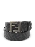 Fendi Pre-Owned 2020s FF canvas leather belt - Black