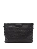 Jimmy Choo Pre-Owned 2010s Derek star-embossed leather clutch bag - Black