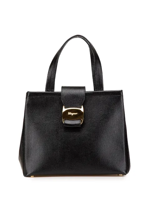 Ferragamo Pre-Owned bolsa de mano Vara Bow con efecto de piel de lagarto en relieve 2010-2024