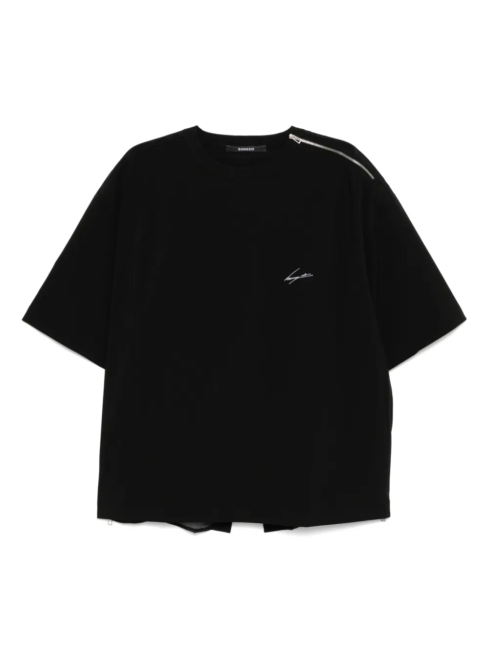 embroidered-poetry T-shirt