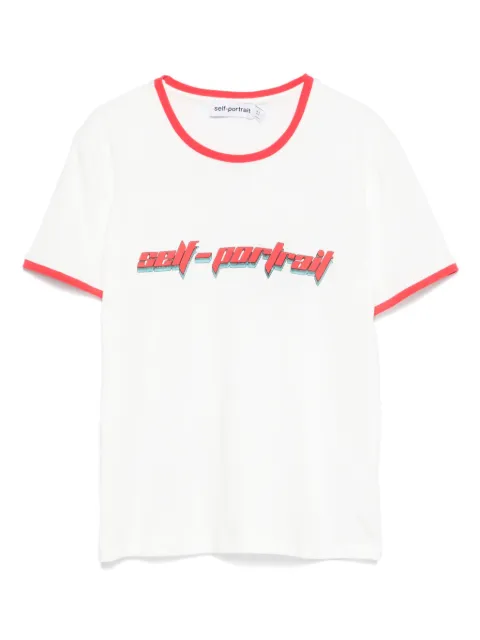 Self-Portrait logo-print T-shirt