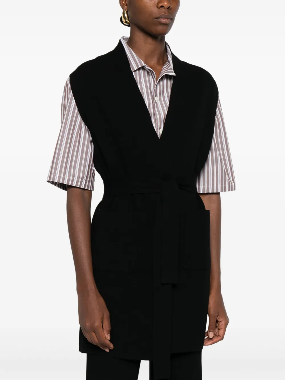Max Mara knitted vest Zwart