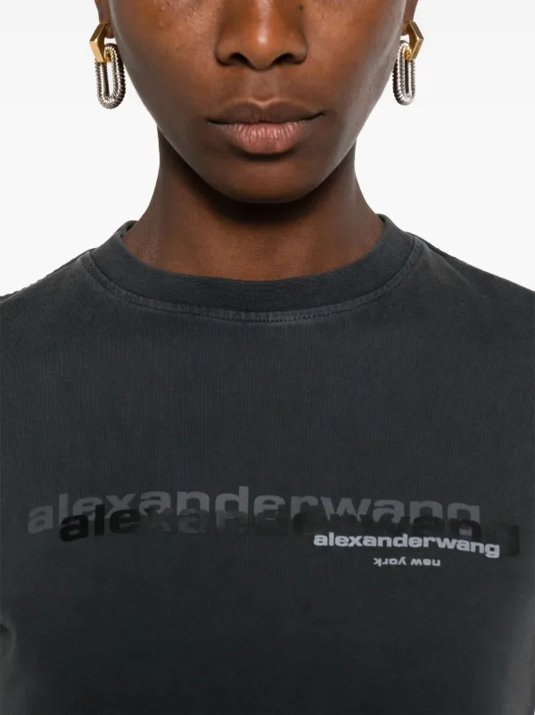 Alexander Wang ロゴ Tシャツ | グレー | FARFETCH JP
