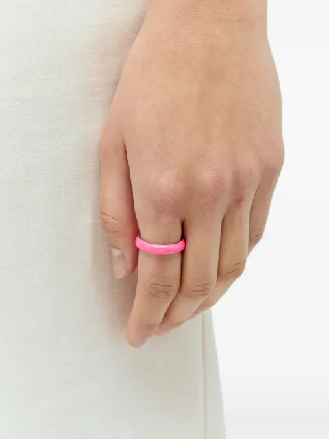 Flower Power pink circular-shape ring