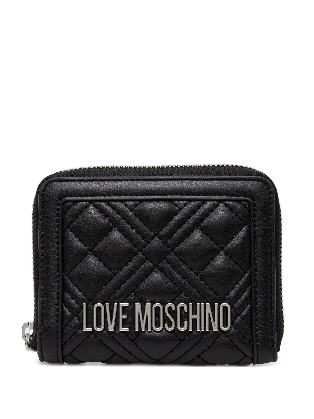 Love Moschino quilted zip-around wallet | Black | Image 1