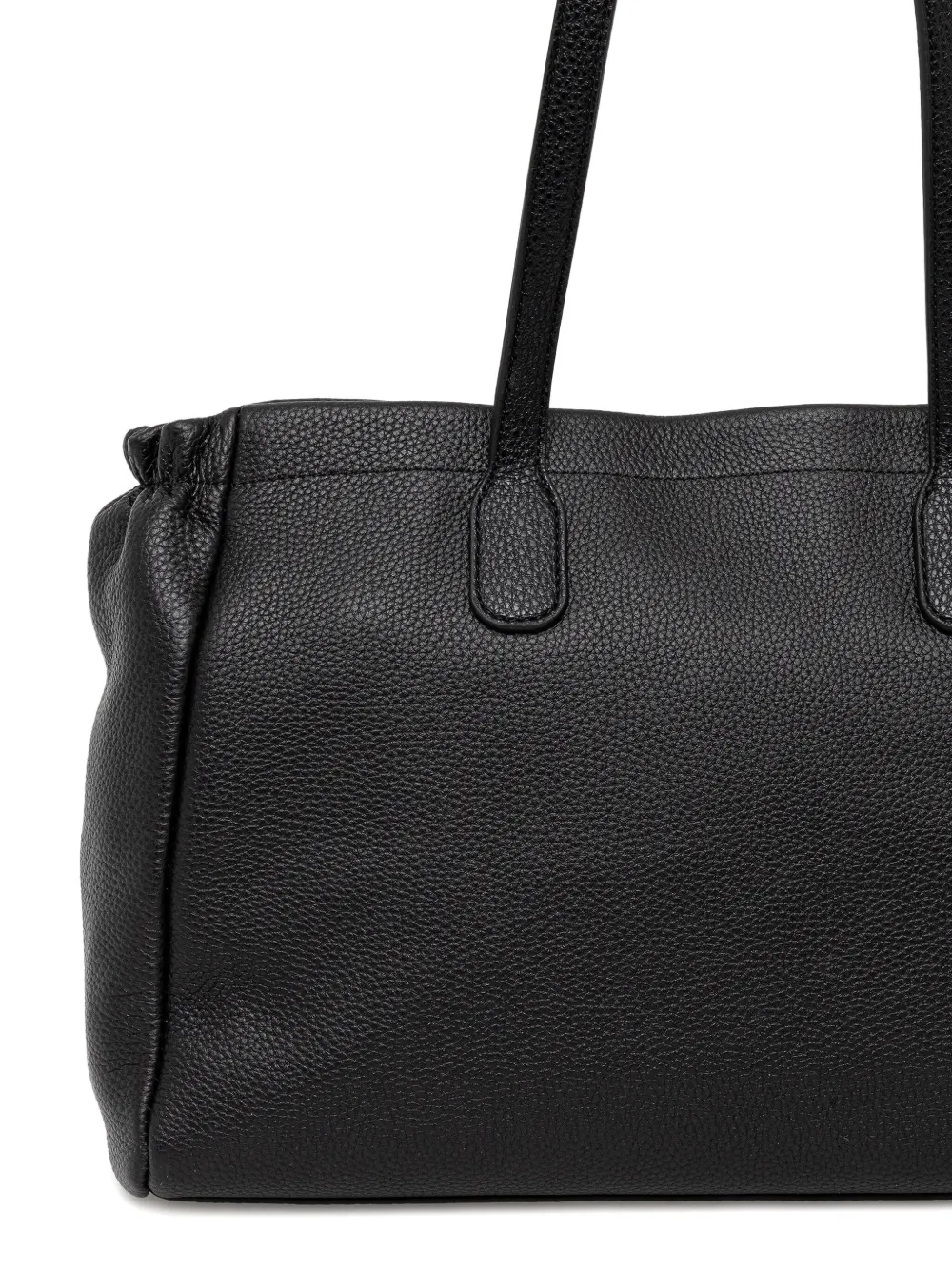 Love Moschino Large Logo-plaque Textured Tote Bag In Black